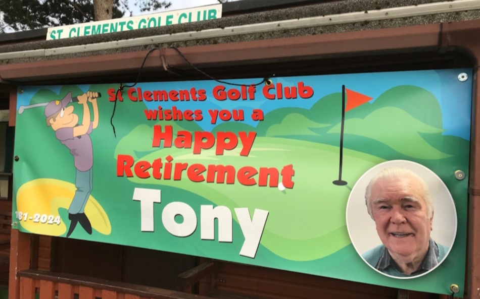 Tony Bass - Retirement Banner