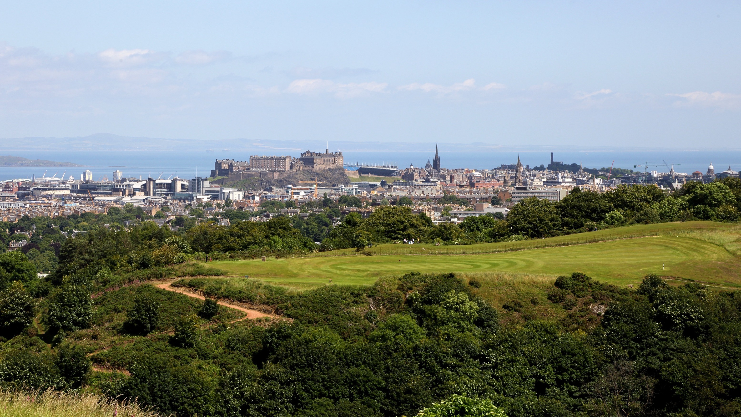 Stunning views of Edinburgh beyond the 12th green