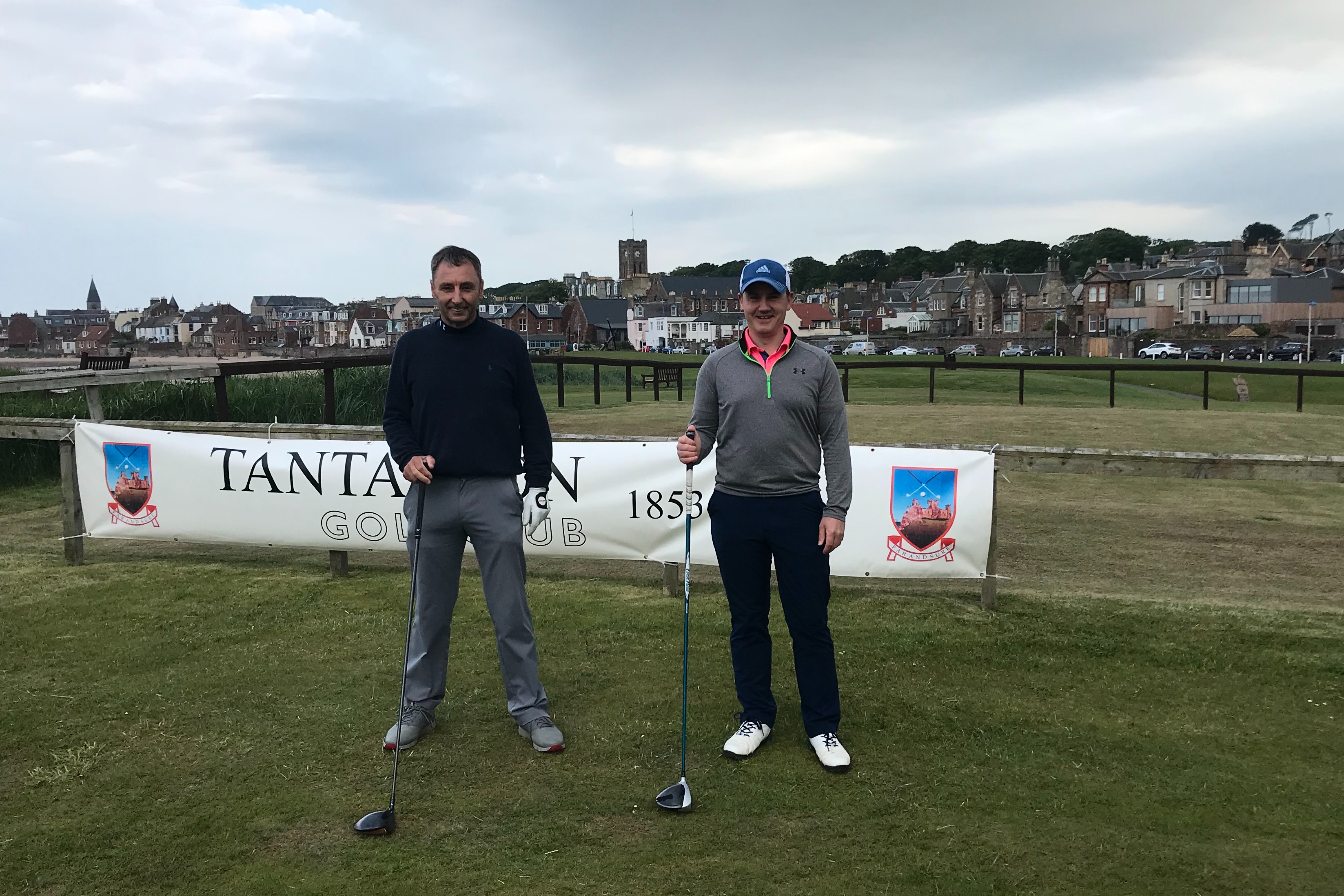 Aaron Rock (right) saw off John Heggie 4 & 3  after an incident free match