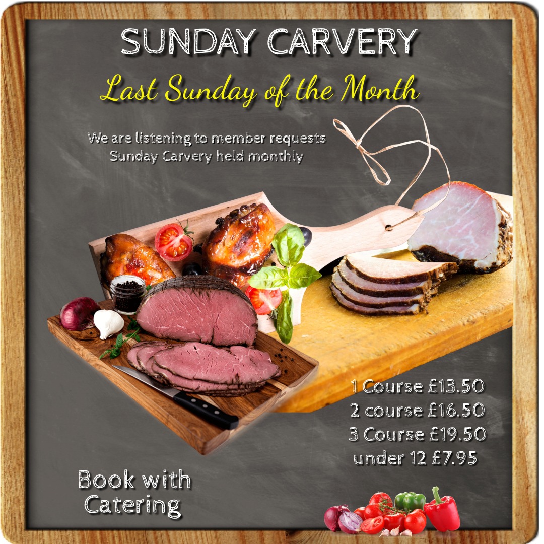 Our Popular Sunday Carvery - held the last Sunday of each month