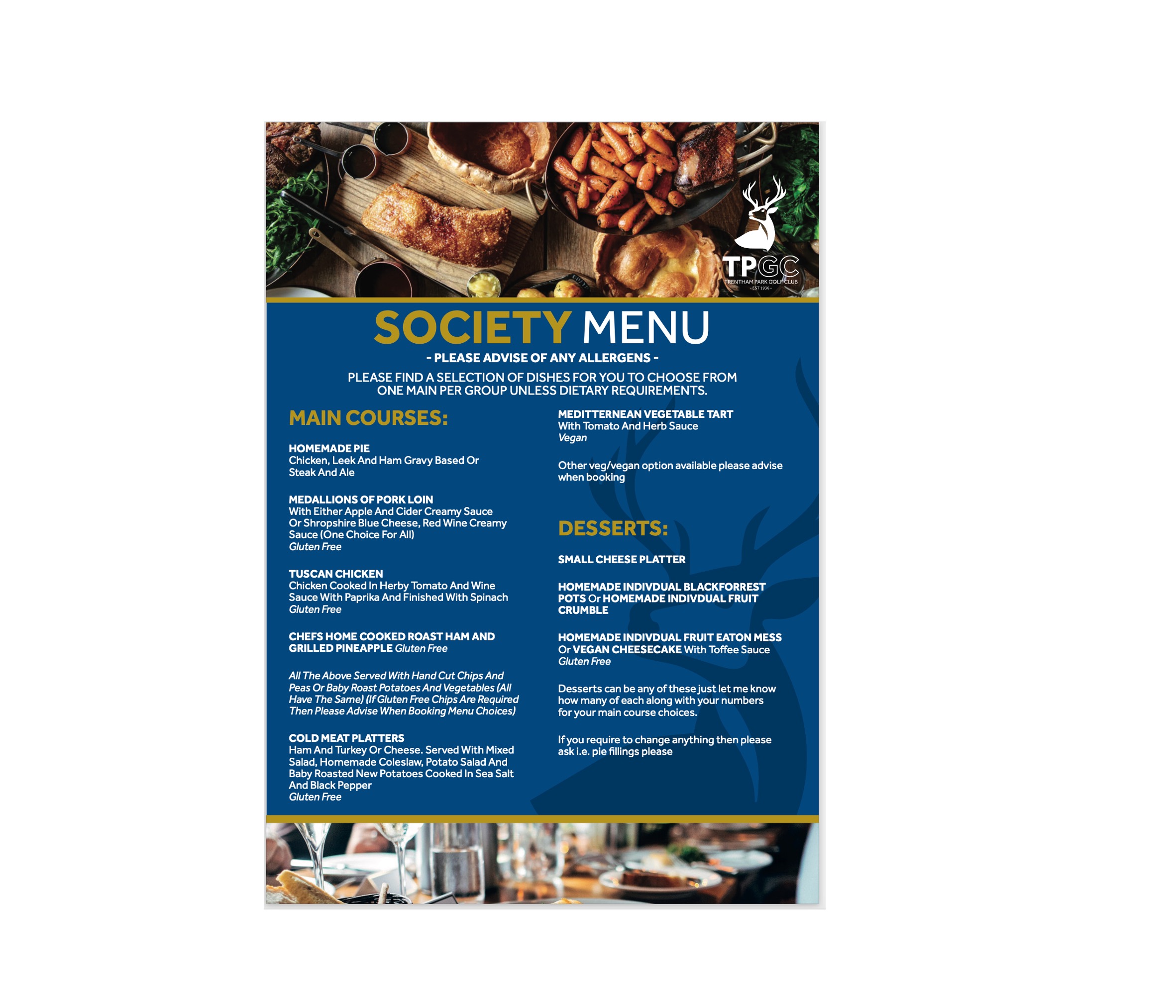 Society Menu Click On Picture 