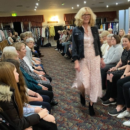 The fashion show 2021: 100 ladies attended, all proceeds went to the British Heart Foundation. Members of the ladies section modelled the clothes!