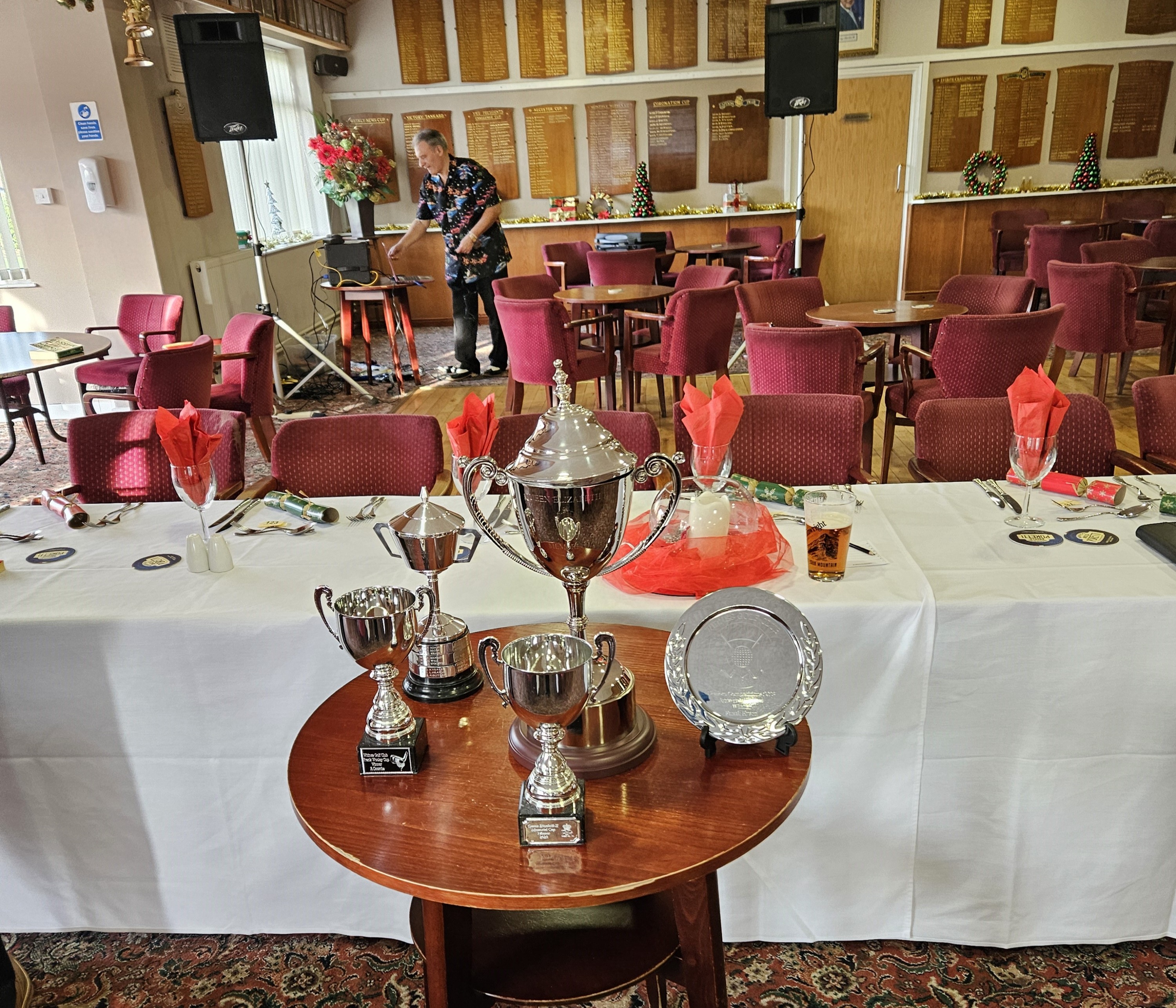 Trophys with Seniors memorial not shown
