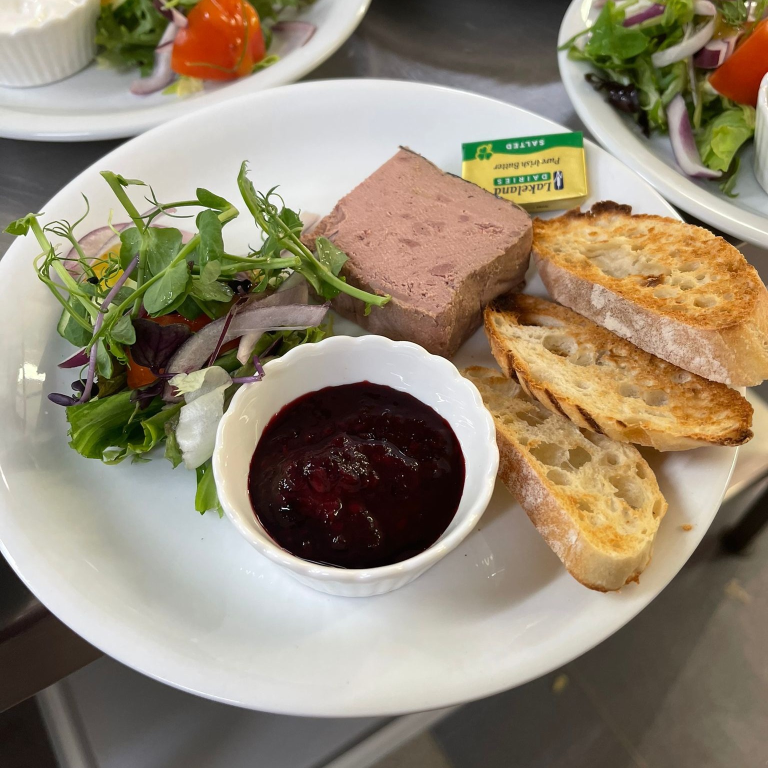 Chicken Liver Parfait, Toasted Ciabatta and Red Onion Chutney