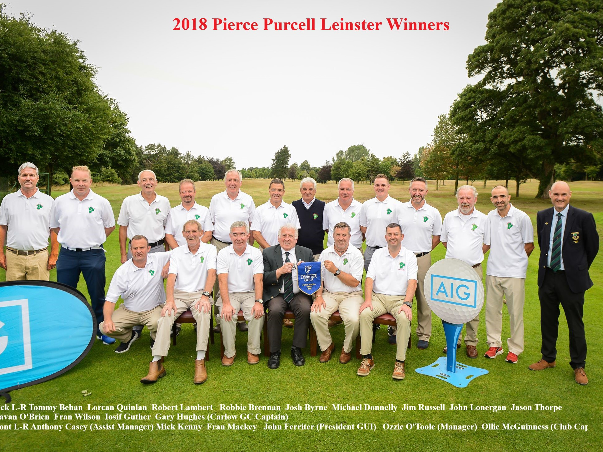 2018 Pierce Purcell Shield Leinster Winners