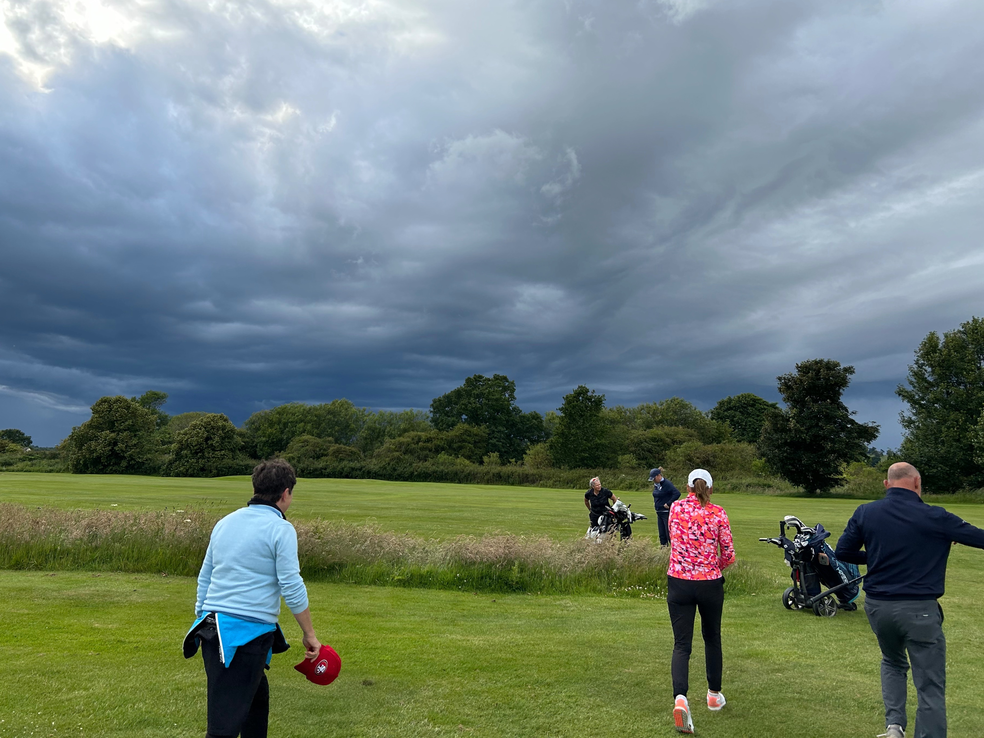 The approaching storm - play finished just in time!