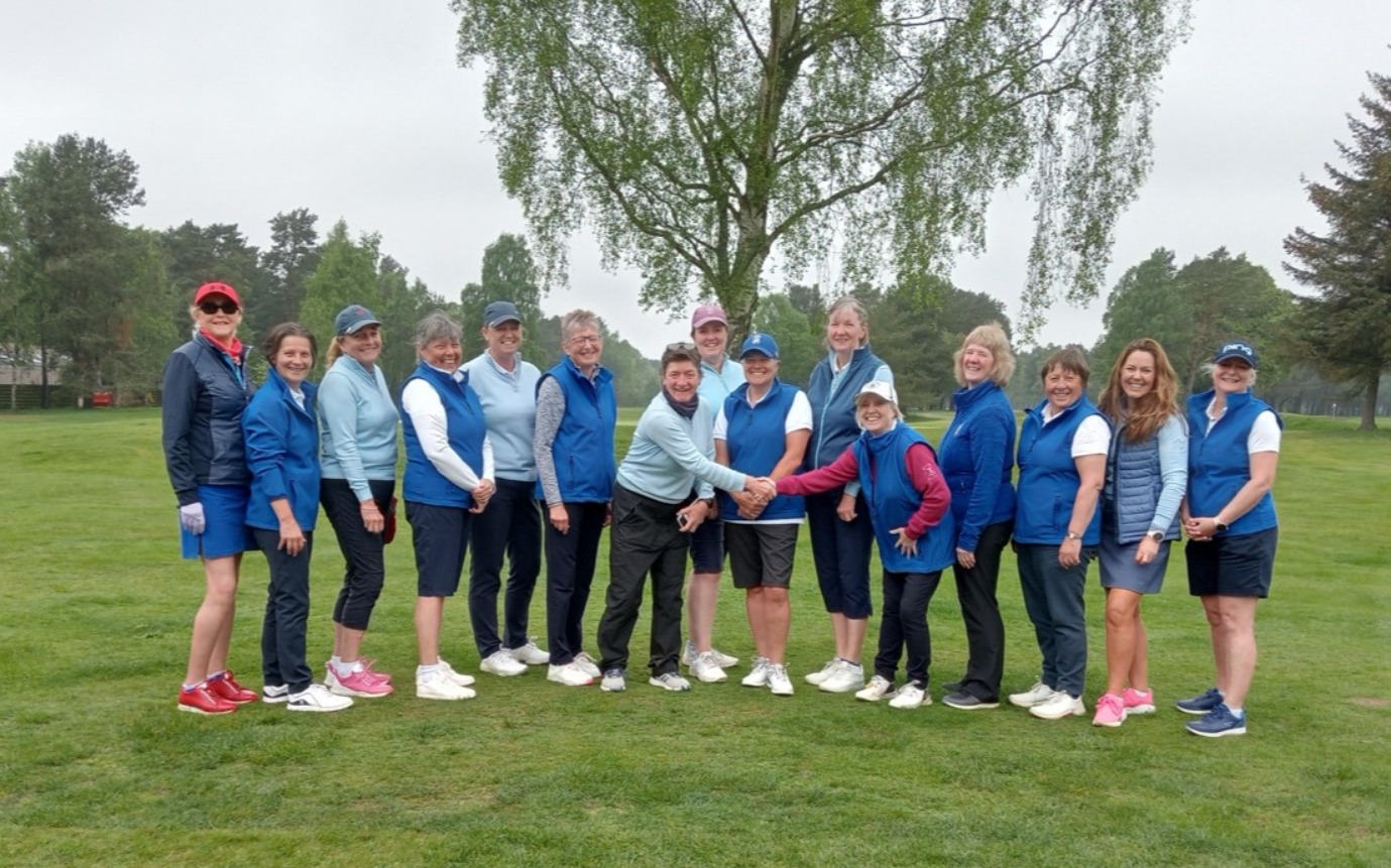 Midlands Vets v East Vets teams at Ladybank GC