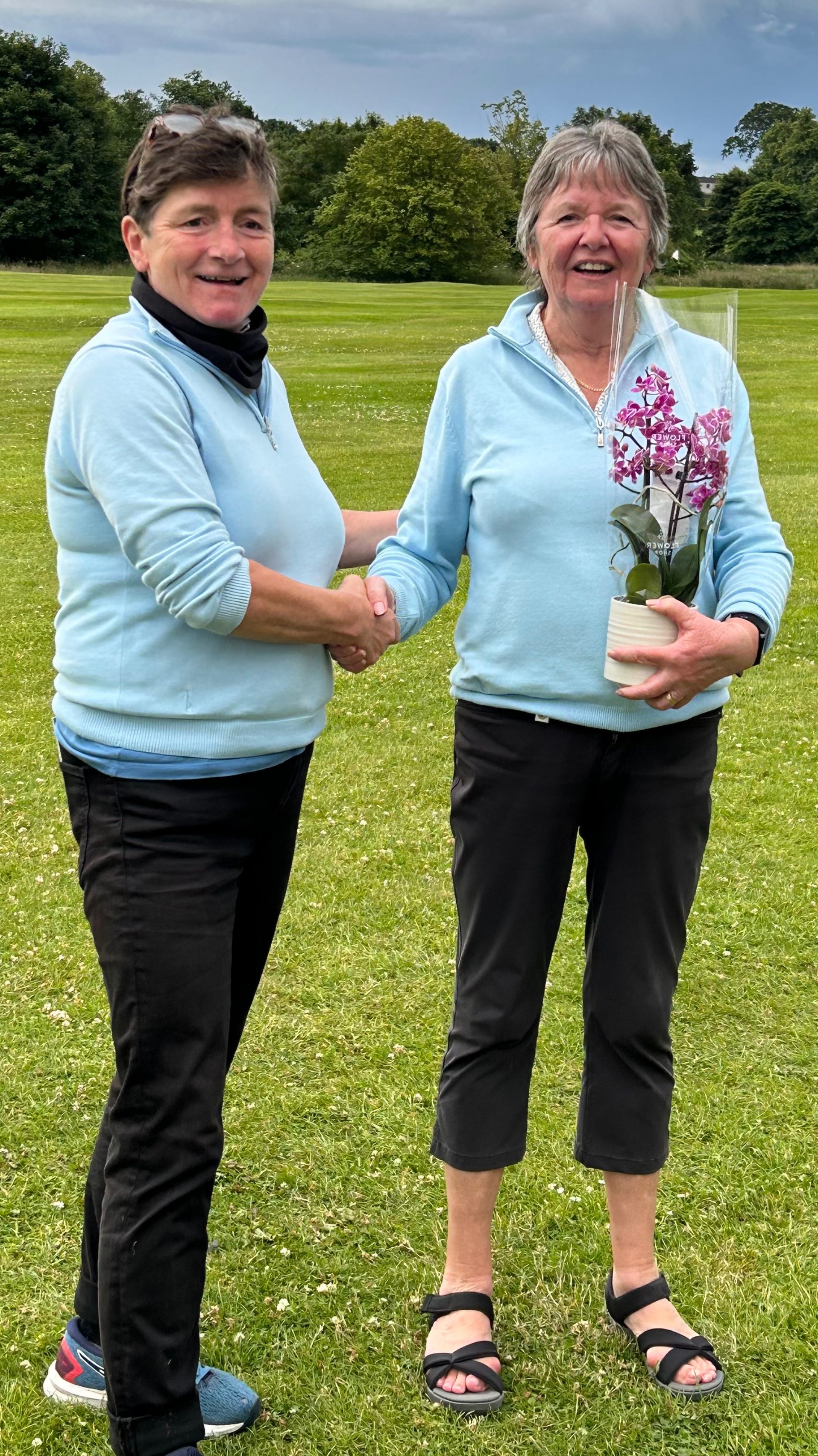 Champion Katy Gillies with Captain Sal Shepherd