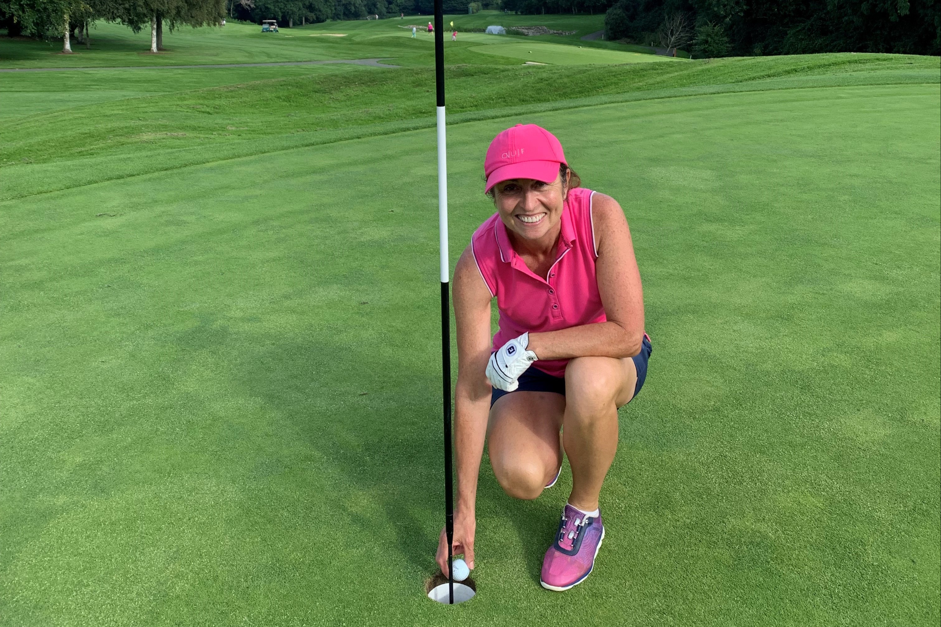 Valerie Cotter Hole In One on the second hole.